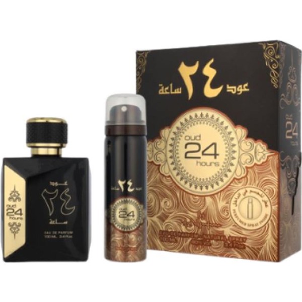 Al zaafaran oud 24 hours eau de parfum 100ml vaporizador + desodorante 24h 50ml vaporizador