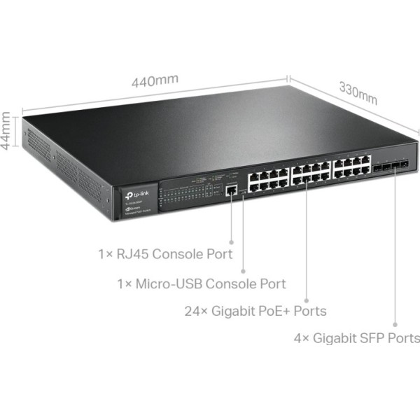 Tp-link sg3428mp switch 24xgb poe l2 4xsfp rack